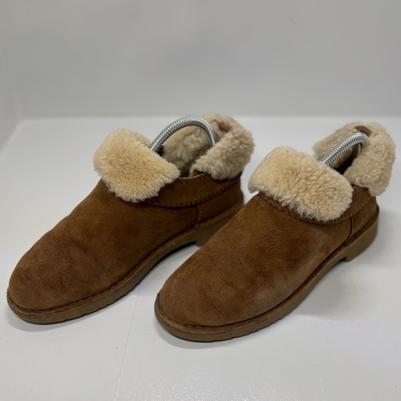 UGG Shoes - UGG Shearling Slip-On Loafers Brown Women’s 8
